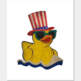 Independence Day USA Flag Patriotic Rubber Duck Posters and Art